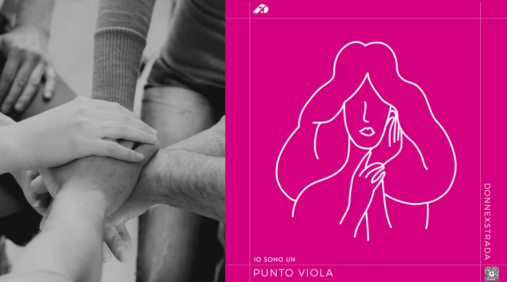 Punto Viola certificato DonneXStrada Enrico Cantù Assicurazioni